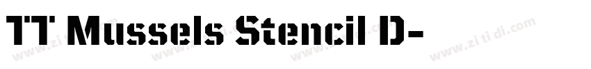 TT Mussels Stencil D字体转换 TT Mussels Stencil D字体转换